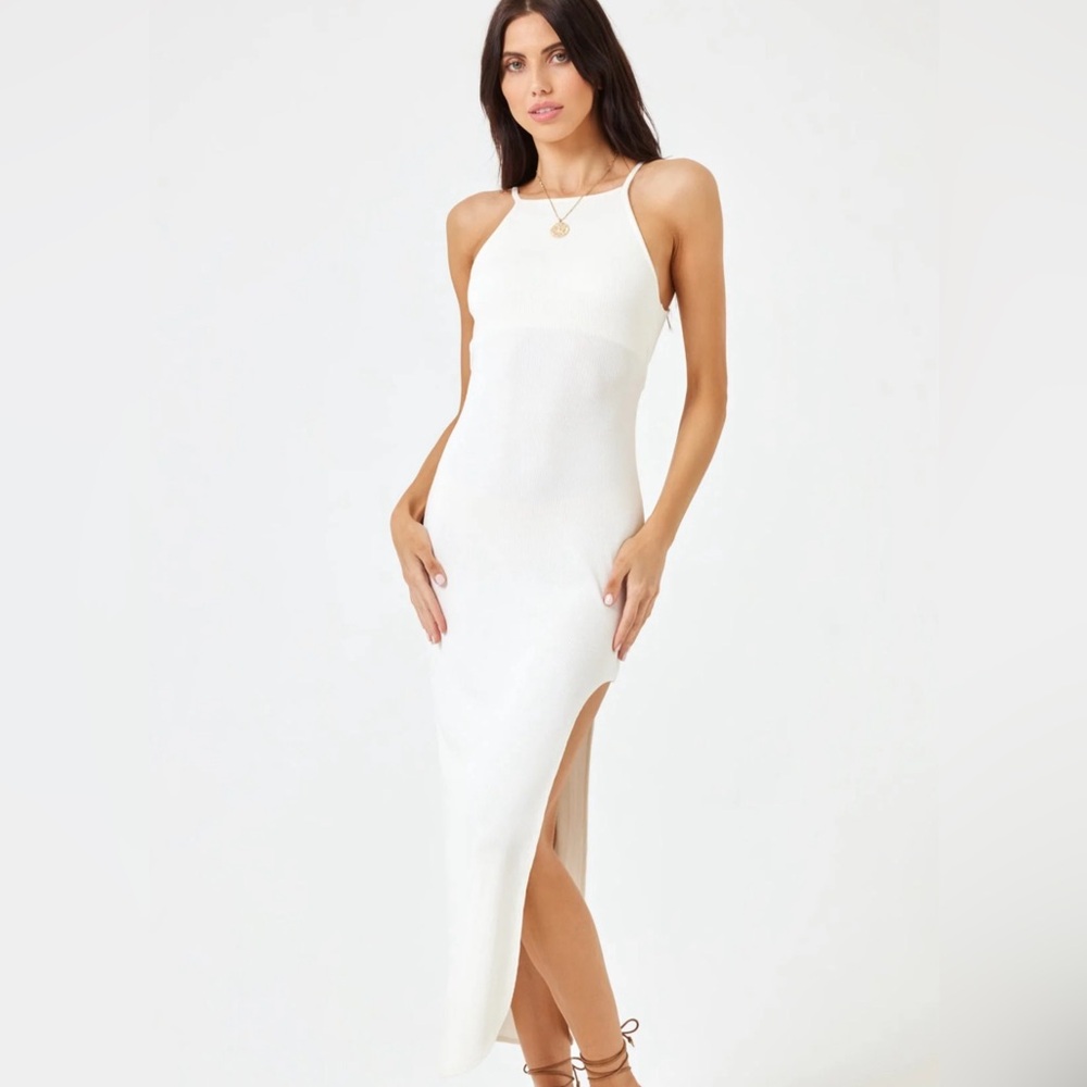 L*Space Renata dress XS NWT heavy micro rib. Resort ready. Sexy and comfortable